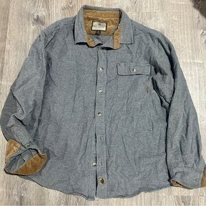 Legendary Whitetails Gray and Brown Casual Button Down Shirt